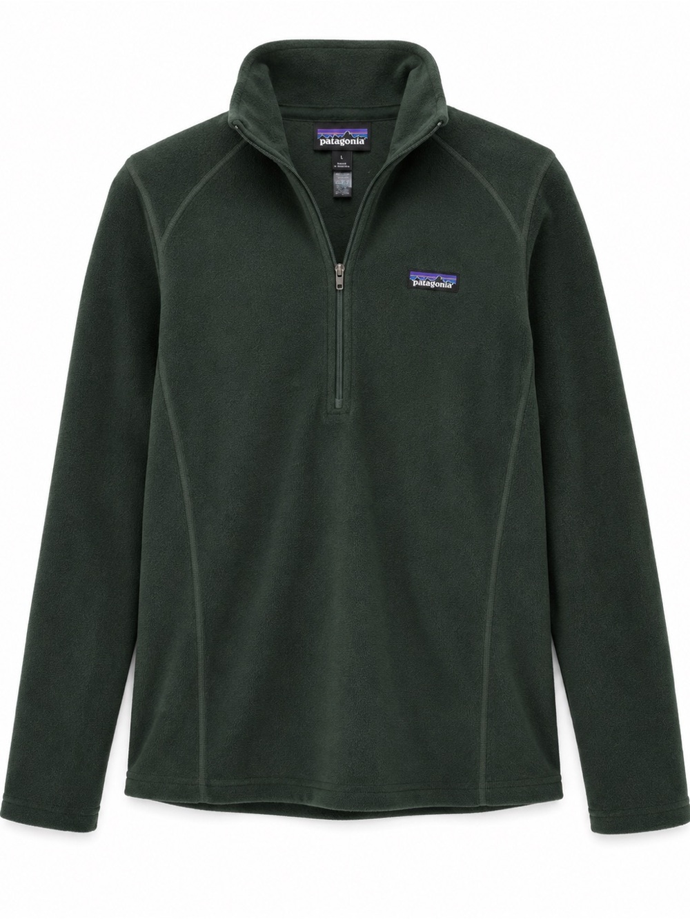 Patagonia Synchilla 1/4 Zip Fleece Pullover Green Women’s Large Recycled Polyest